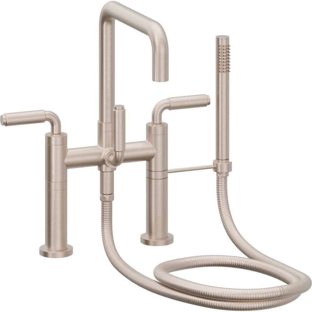 Contemporary Deck Mount Tub Filler - Quad Spout