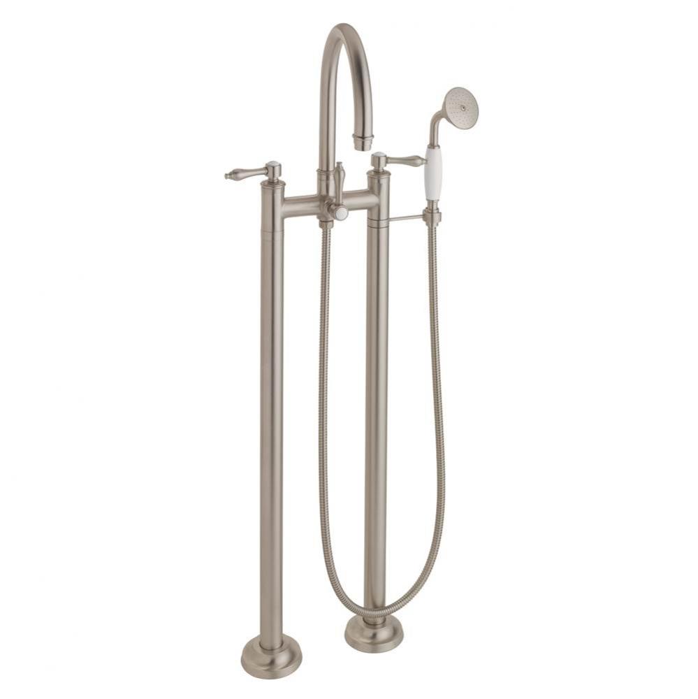 Traditional Floor Mount Tub Filler - Arc Spout