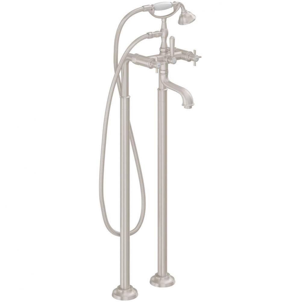 Contemporary Deck Mount Tub Filler - Quad Spout