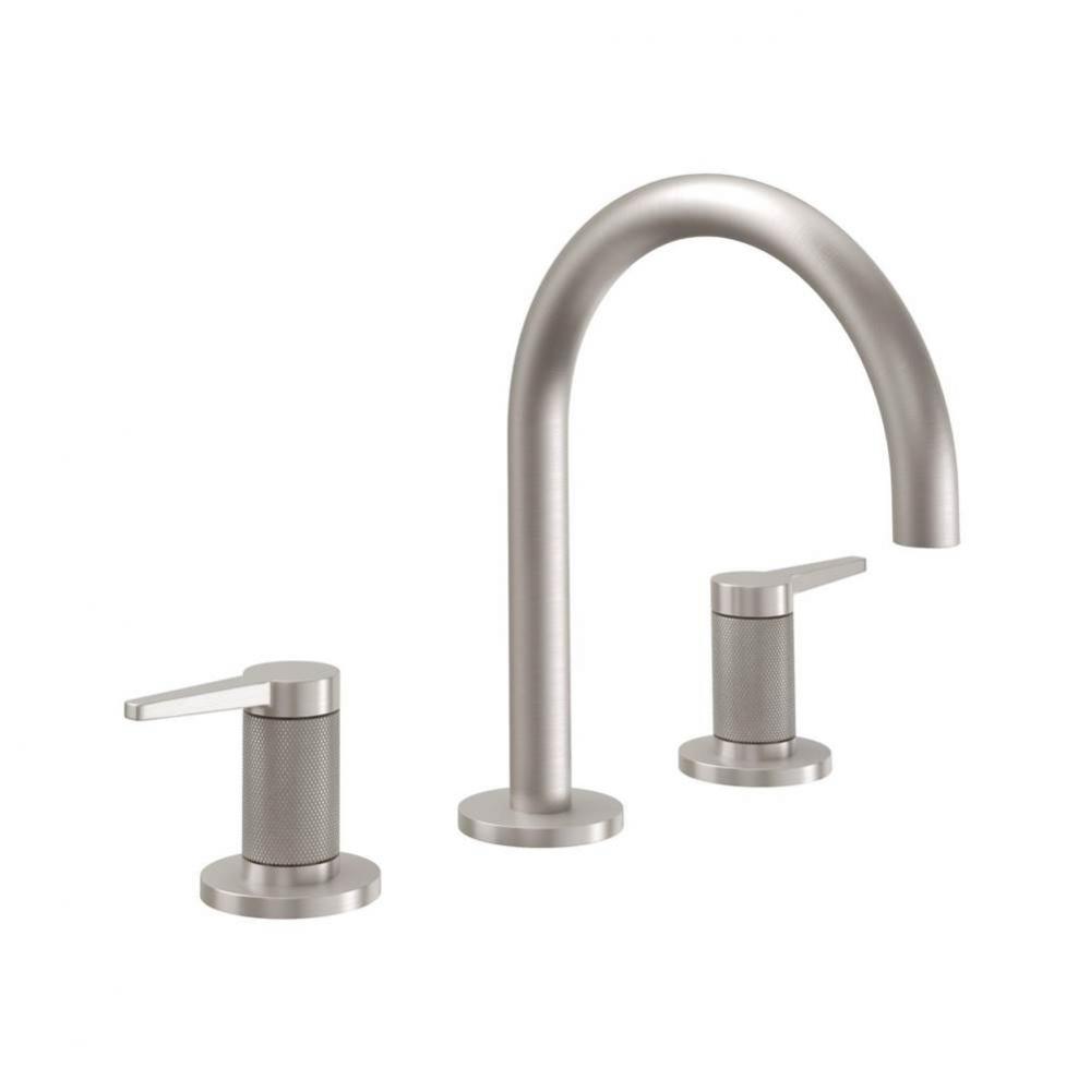 8'' Widespread Lavatory Faucet - High Spout; Knurled Insert