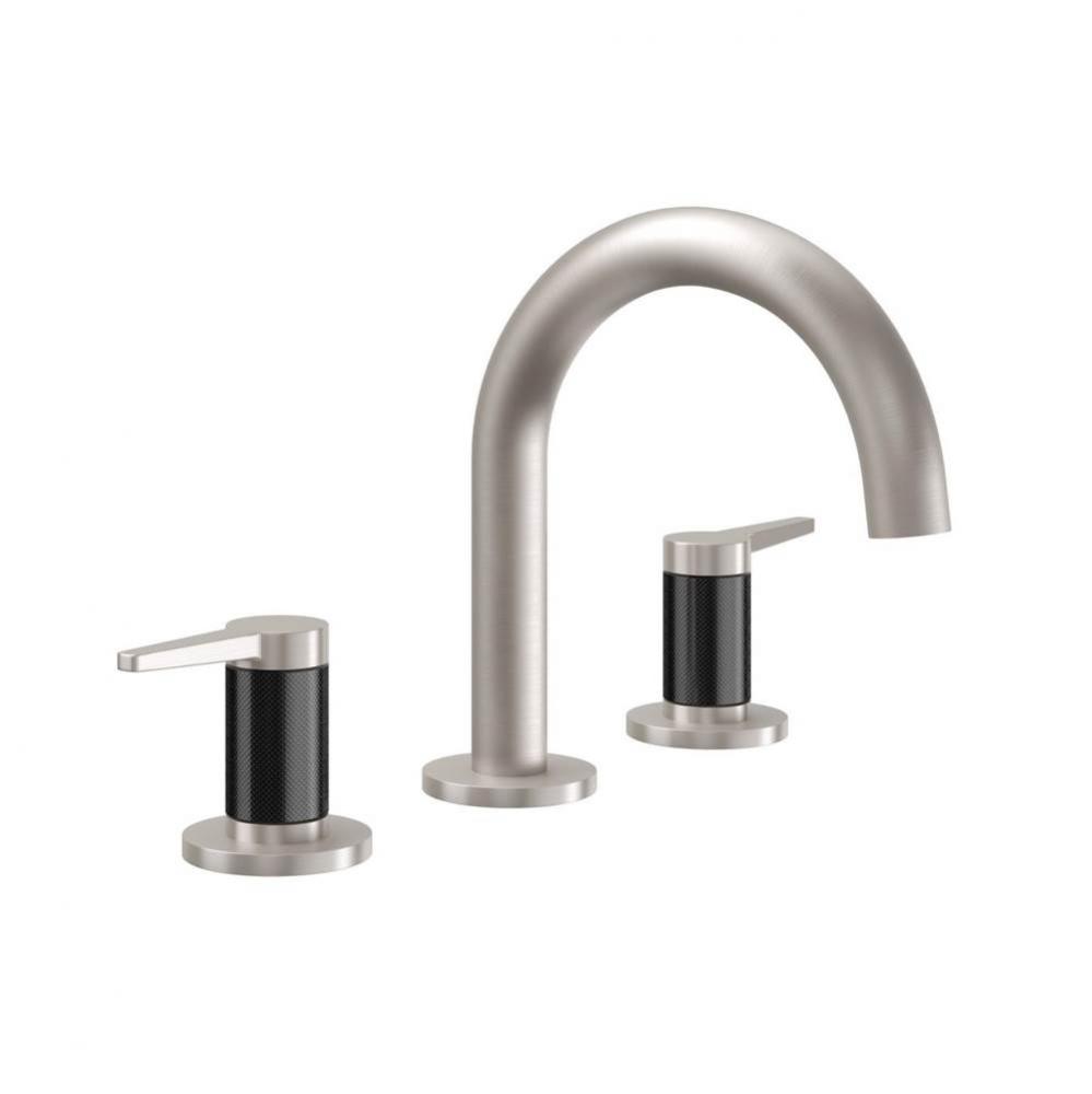 8'' Widespread Lavatory Faucet with ZeroDrain - Medium Spout; Carbon Fiber Insert