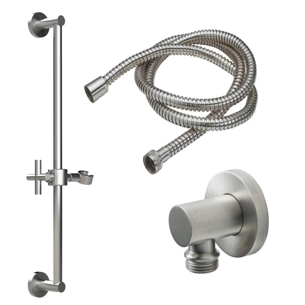 Slide Bar Handshower Kit - Cross Handle with Round Base