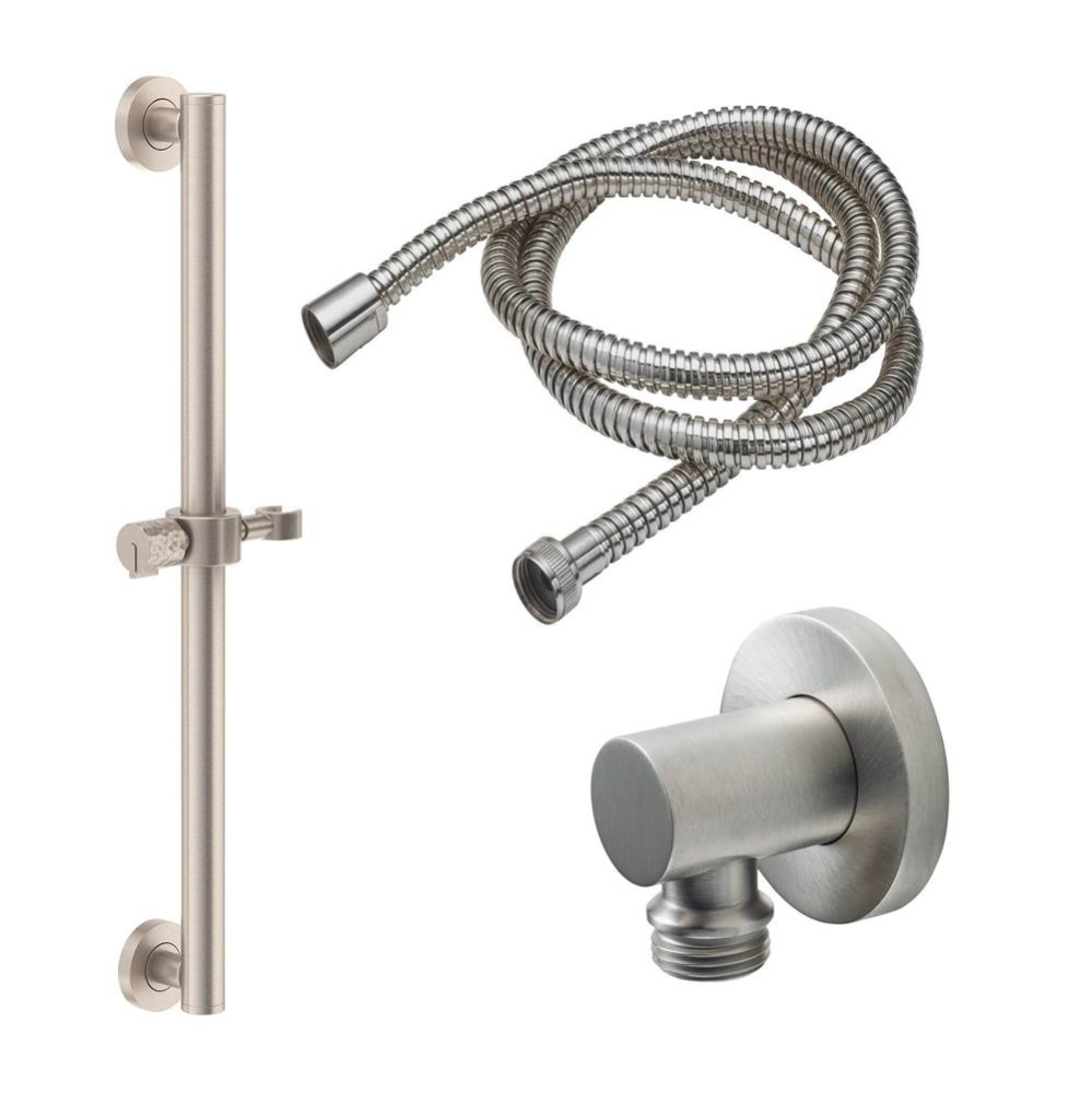 30'' Grab Bar Handshower Kit - Hammered Cylinder Handle with Round Base