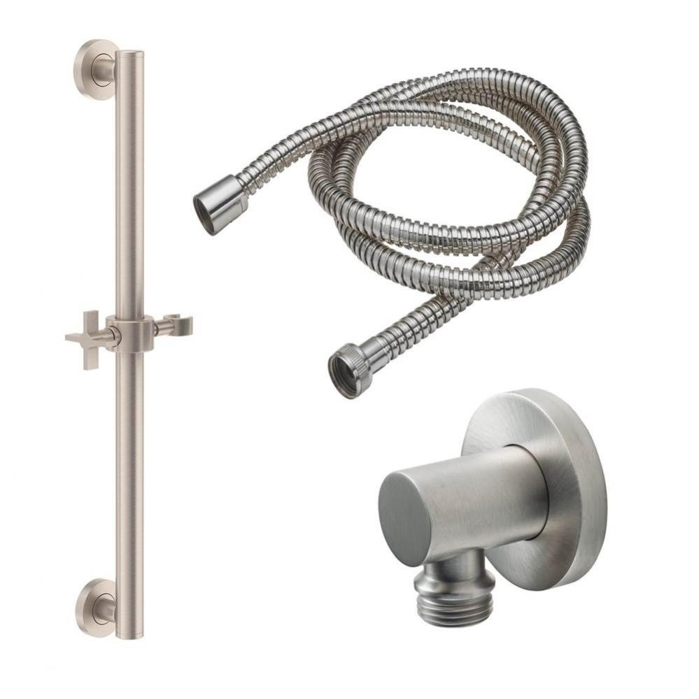 30'' Grab Bar Handshower Kit -Cross Handle with Round Base