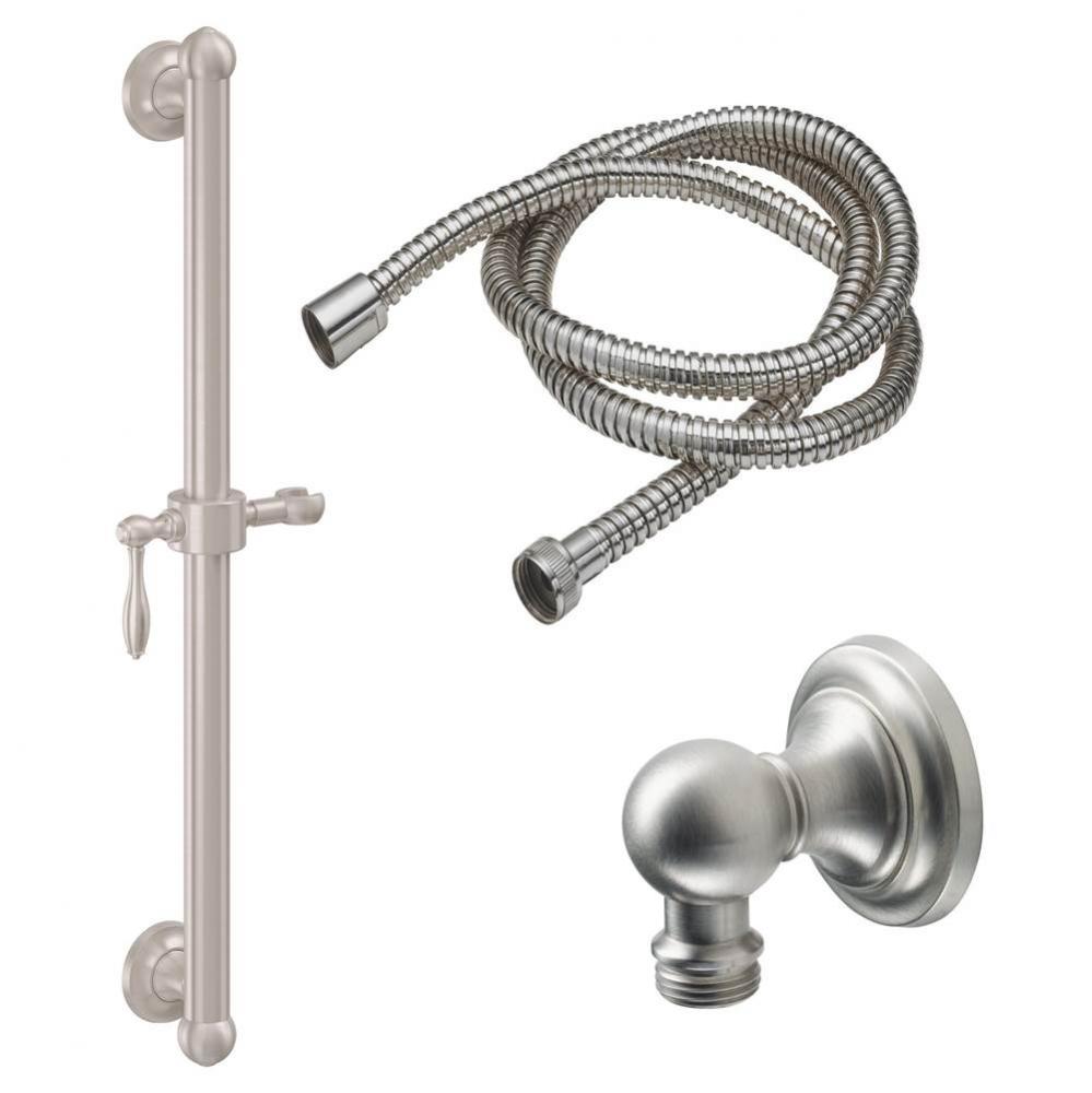 24'' Grab Bar Handshower Kit - Lever Handle with Concave Base
