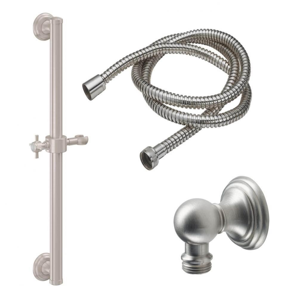30'' Grab Bar Handshower Kit - Cross Handle with Line Base