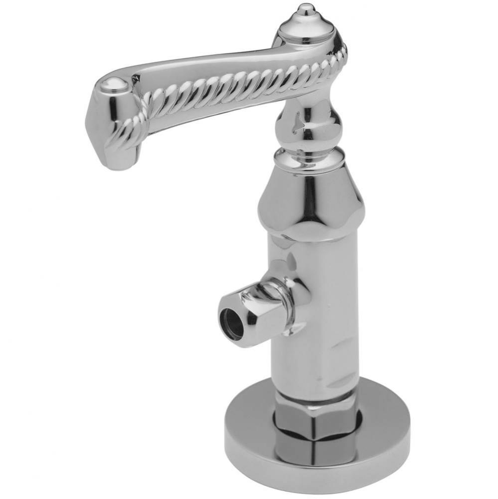 Deluxe Angle Stop with Flange and Decorative Handle