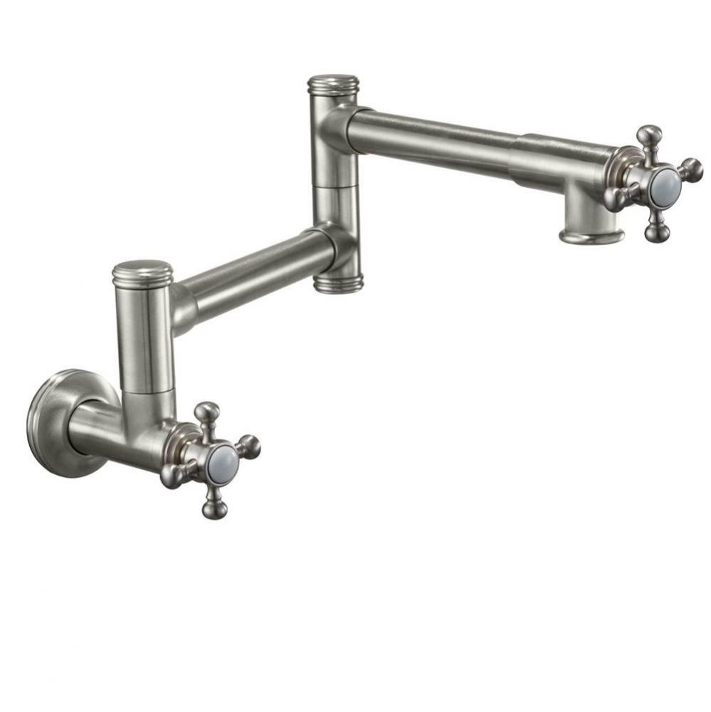 Pot Filler - Dual Handle Wall Mount - Traditional