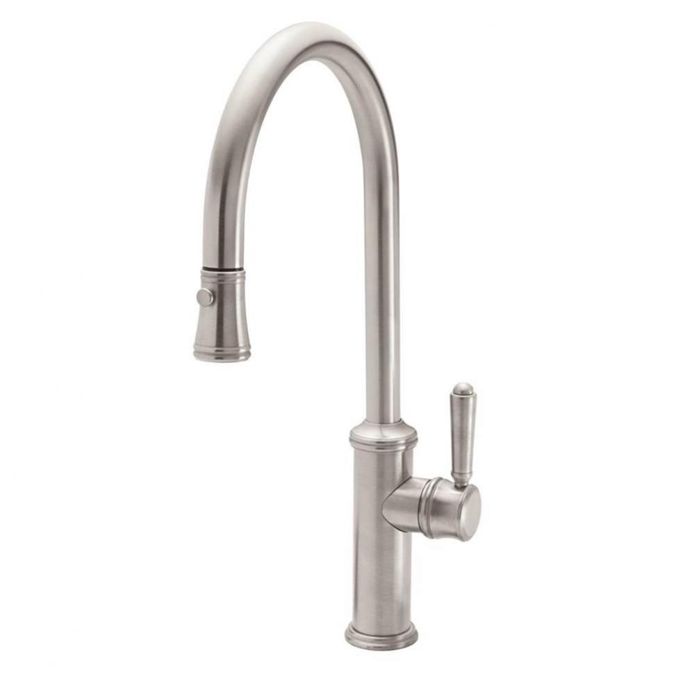 Pull-Down Kitchen Faucet with Squeeze or Button Sprayer  - High Arc Spout