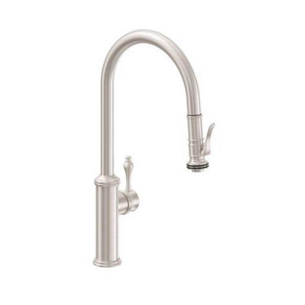 Pull-Down Kitchen Faucet with Squeeze Handle Sprayer  - High Spout