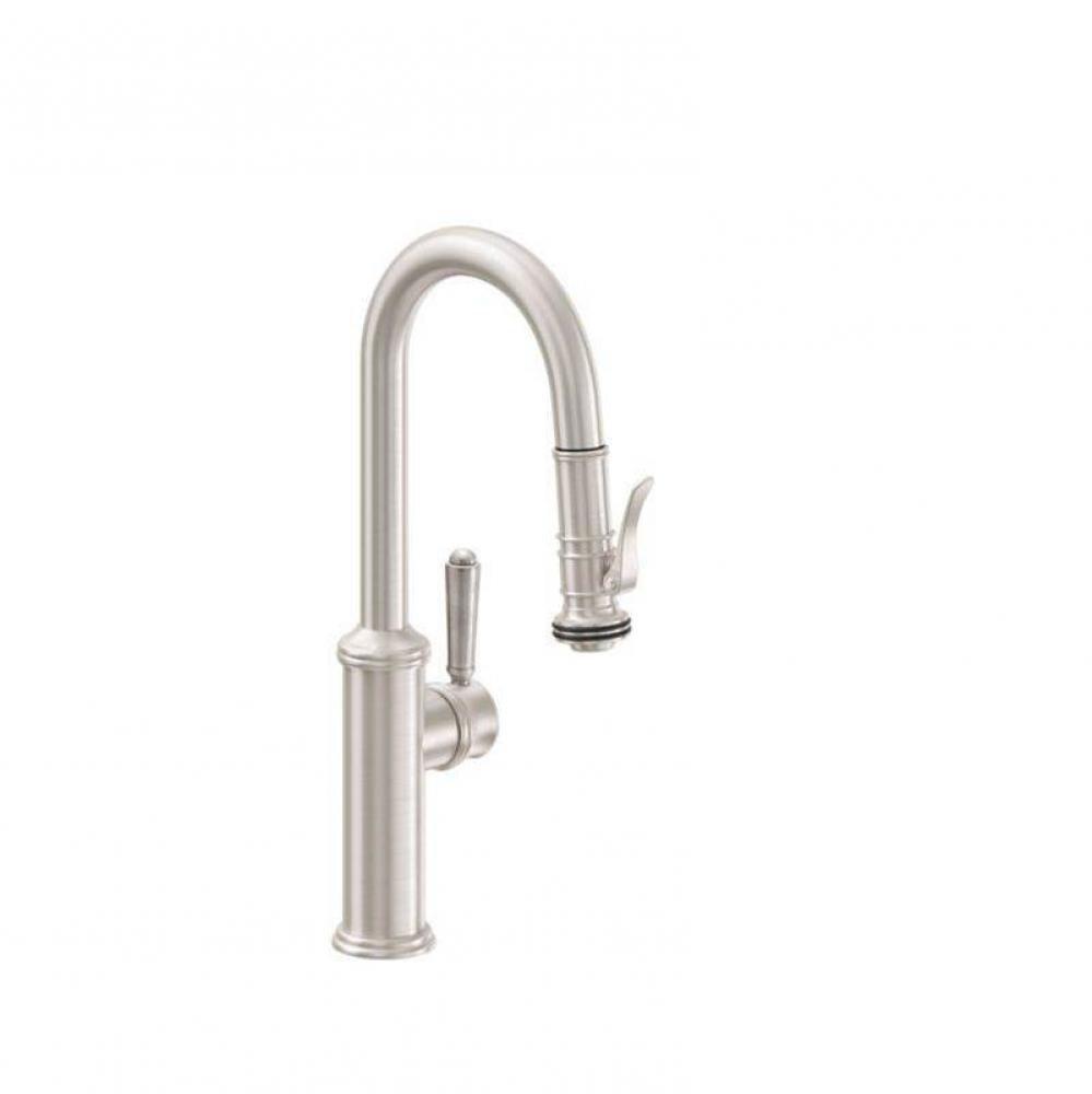 Pull-Down Prep/Bar Faucet with Squeeze or Button Sprayer