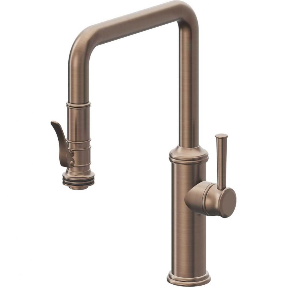 Pull-Down Kitchen Faucet with Squeeze Sprayer  - Quad Spout