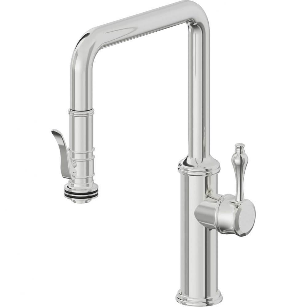 Pull-Down Kitchen Faucet with Squeeze Sprayer  - Quad Spout