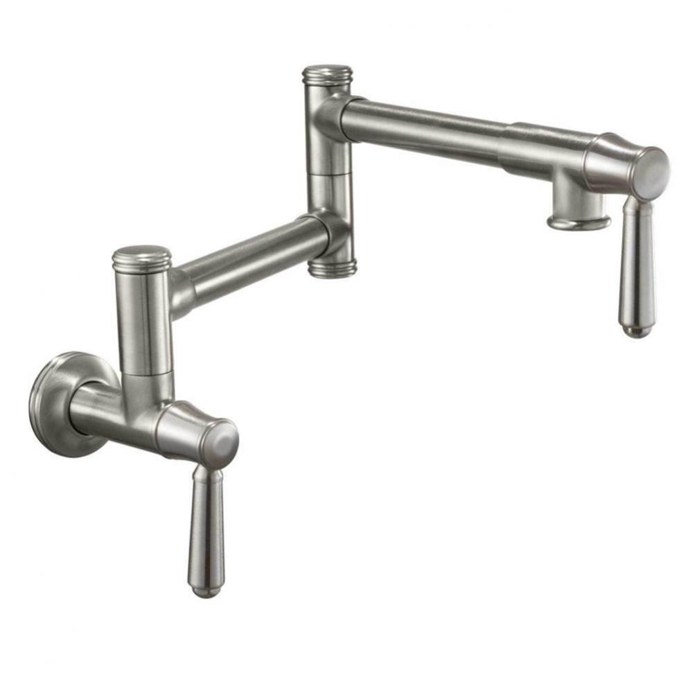 Pot Filler - Dual Handle Wall Mount - Traditional