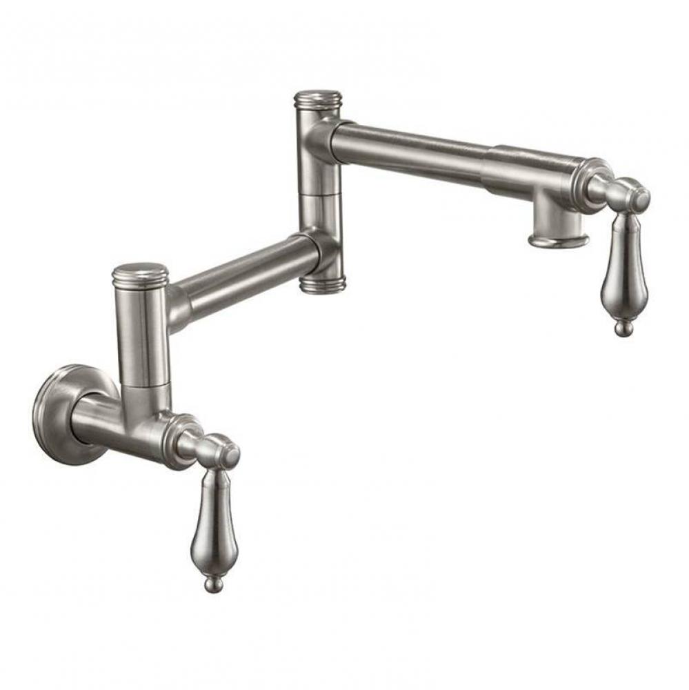 Pot Filler - Dual Handle Wall Mount - Traditional