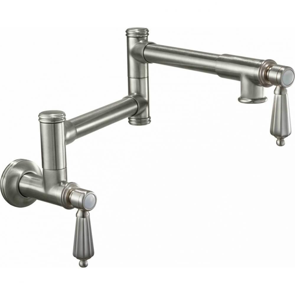Pot Filler - Dual Handle Wall Mount - Traditional