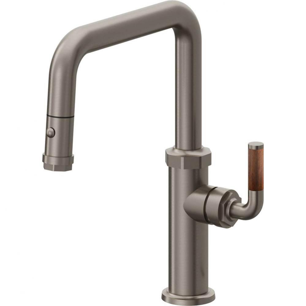 Pull-Down Kitchen Faucet with Button Sprayer - Quad Spout