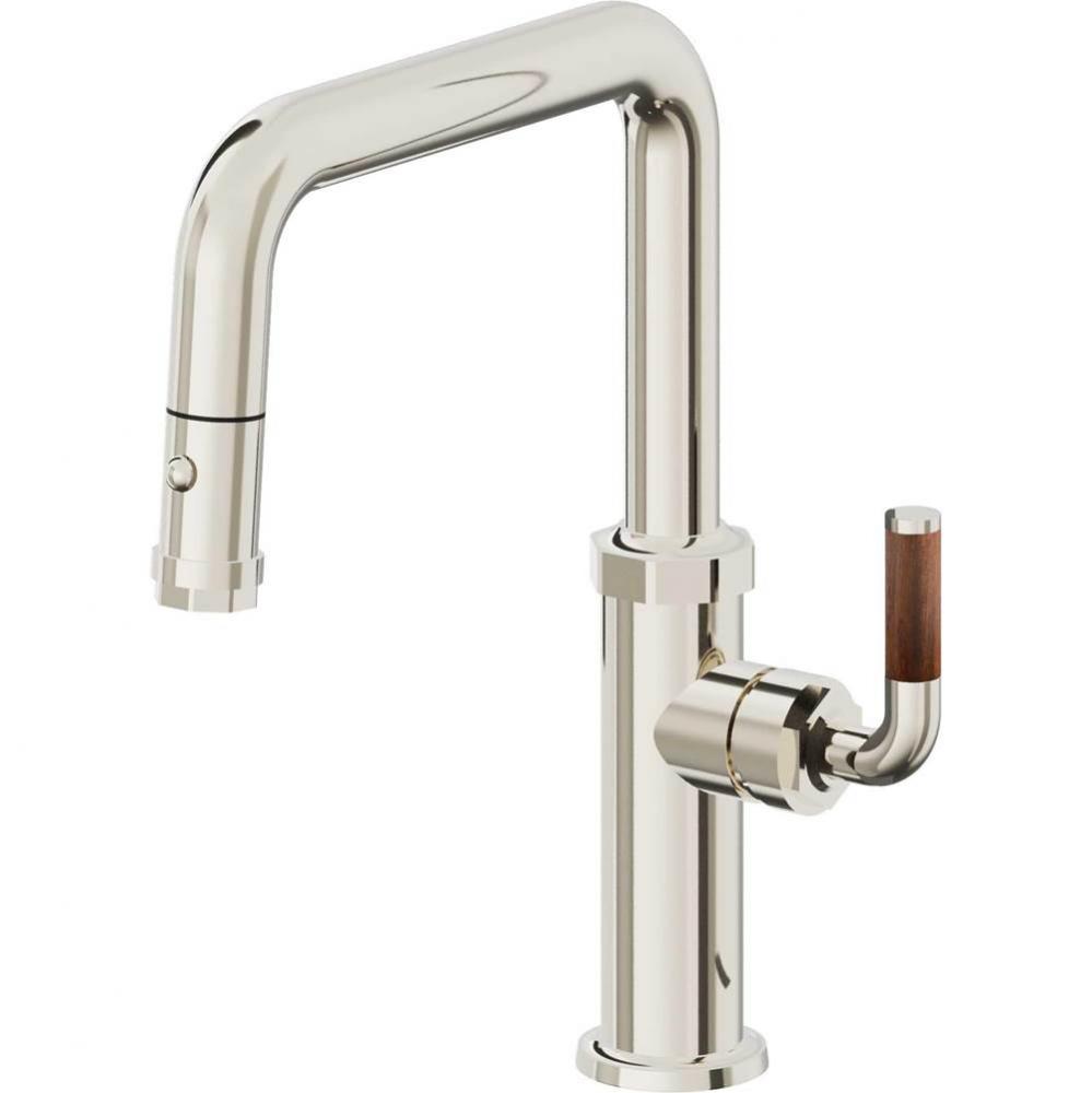 Pull-Down Kitchen Faucet with Button Sprayer - Quad Spout