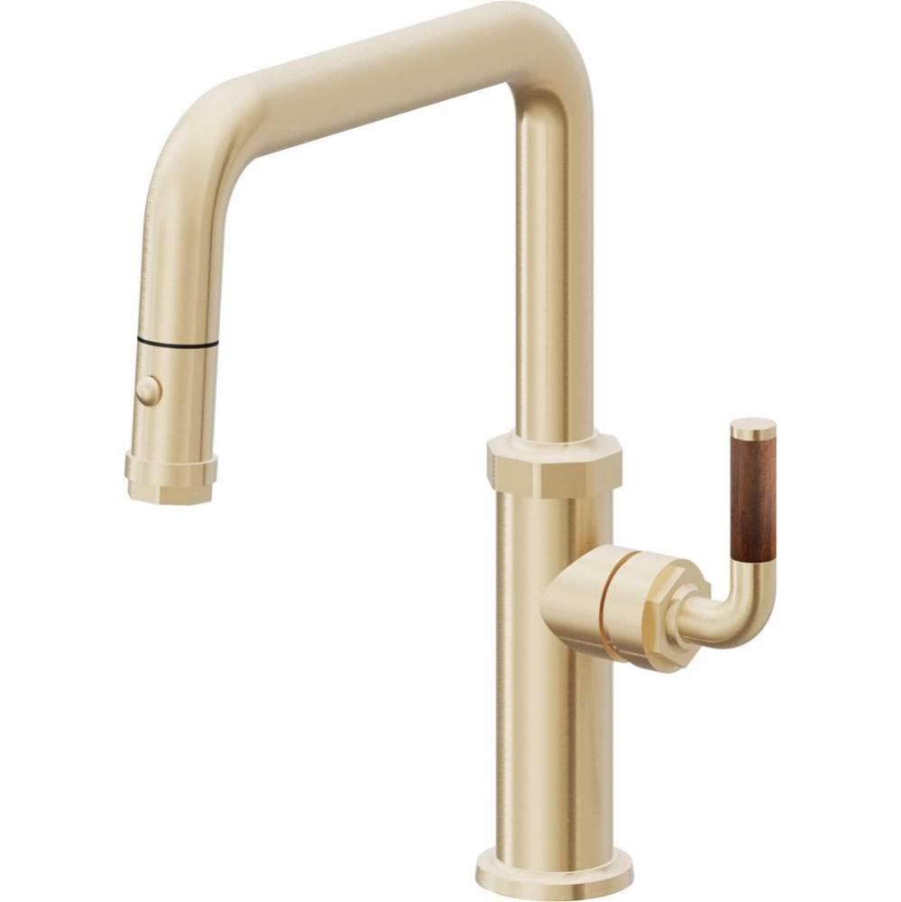 Pull-Down Kitchen Faucet with Button Sprayer - Quad Spout