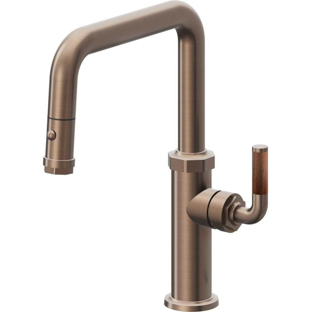Pull-Down Kitchen Faucet with Button Sprayer - Quad Spout