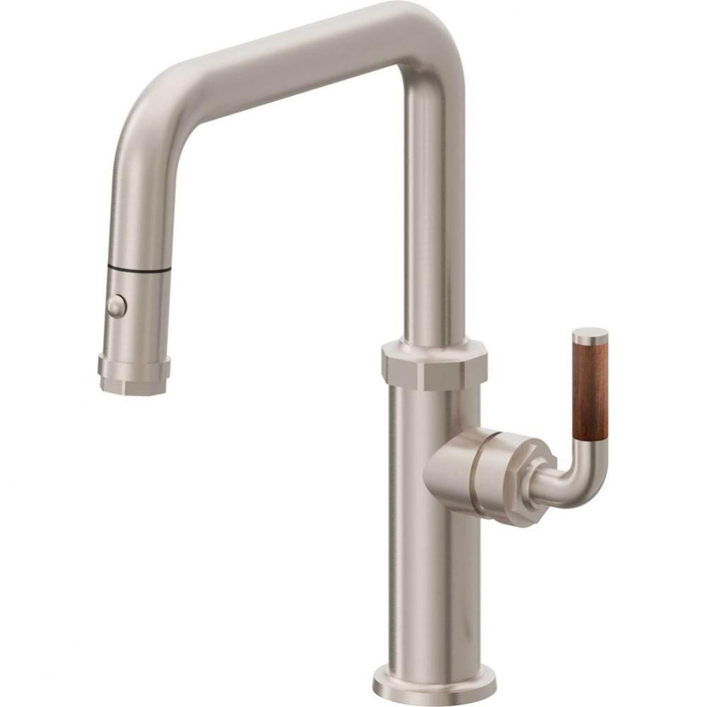 Pull-Down Kitchen Faucet with Button Sprayer - Quad Spout