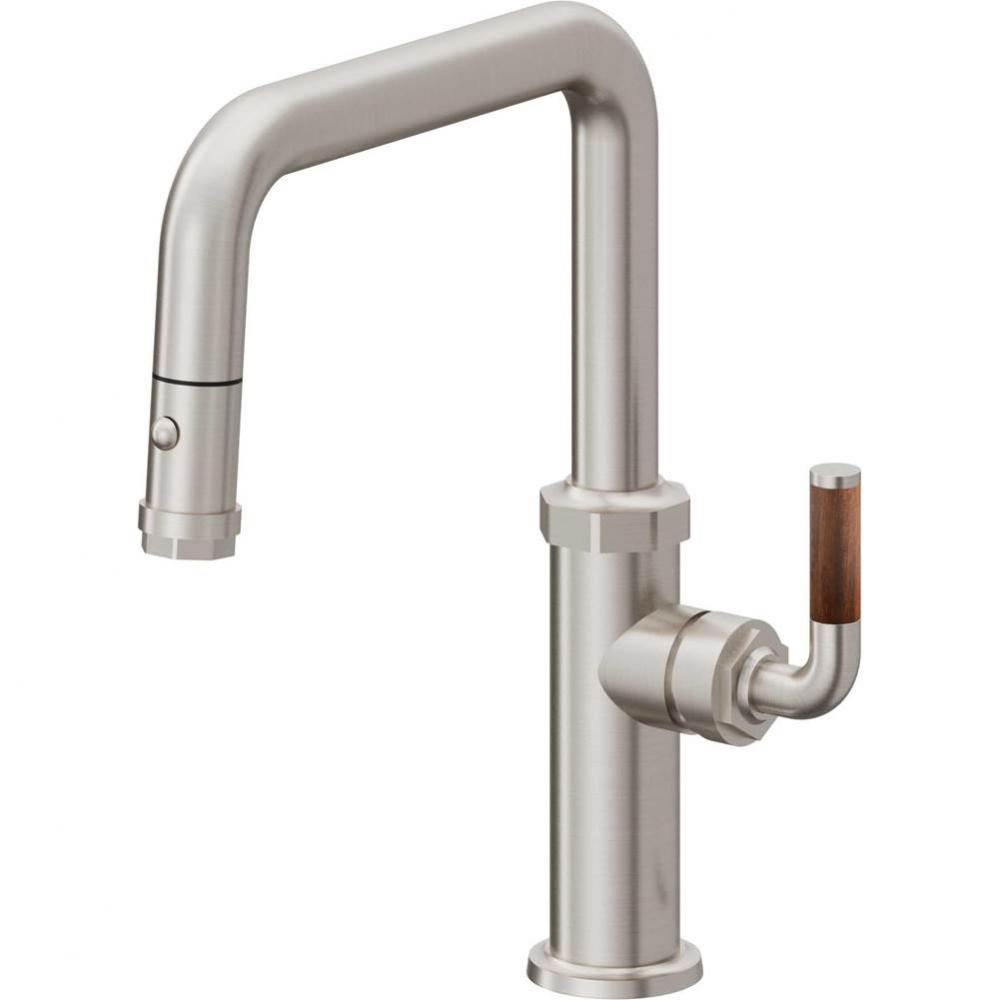 Pull-Down Kitchen Faucet with Button Sprayer - Quad Spout