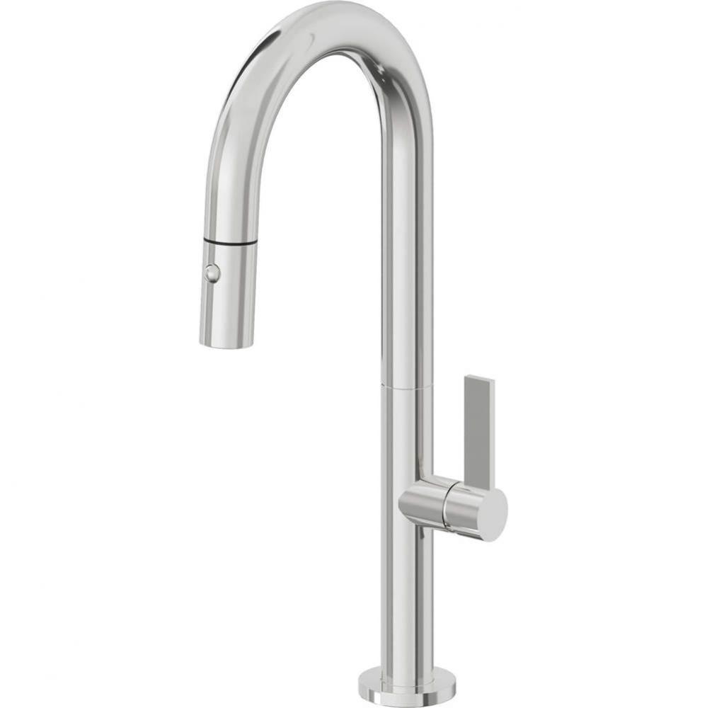 Pull-Down Prep/Bar Faucet with Button Sprayer