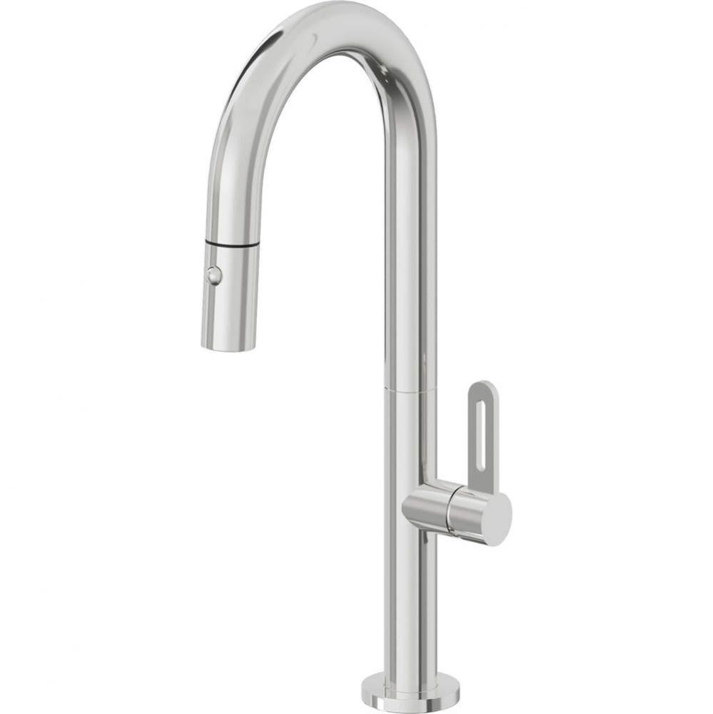 Pull-Down Prep/Bar Faucet with Button Sprayer
