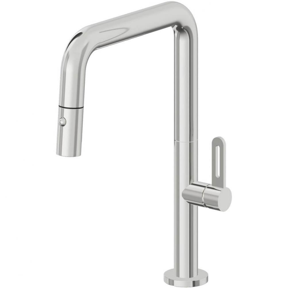 Pull-Down Kitchen Faucet with Button Sprayer  - Quad Spout