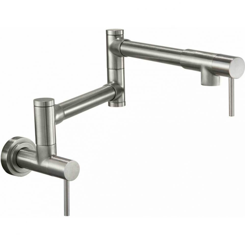 Pot Filler - Dual Handle Wall Mount - Contemporary