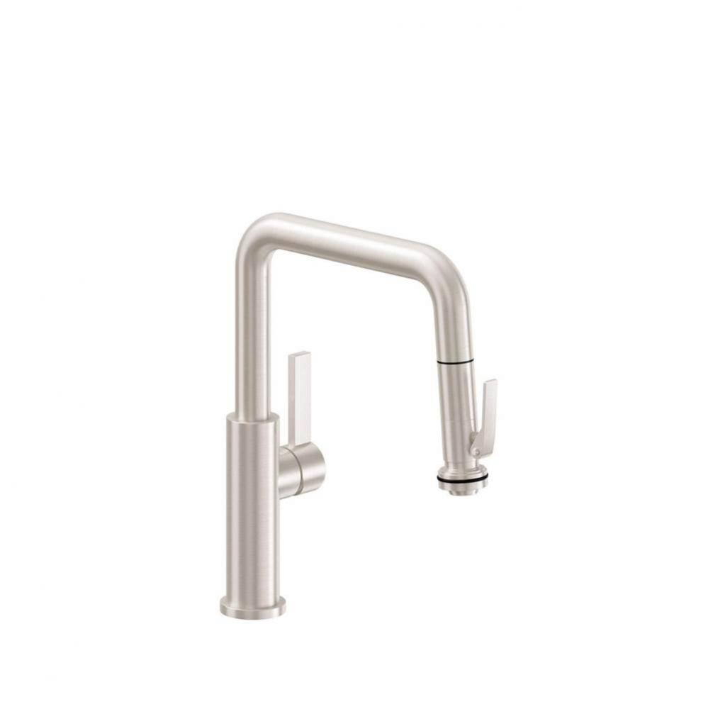 Pull-Down Kitchen Faucet with Squeeze Handle Sprayer - Quad Spout