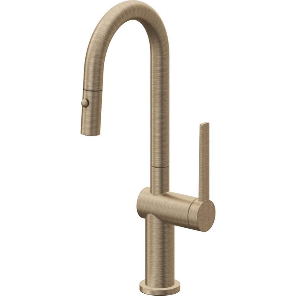 Pull-Down Prep/Bar Faucet with Button Sprayer