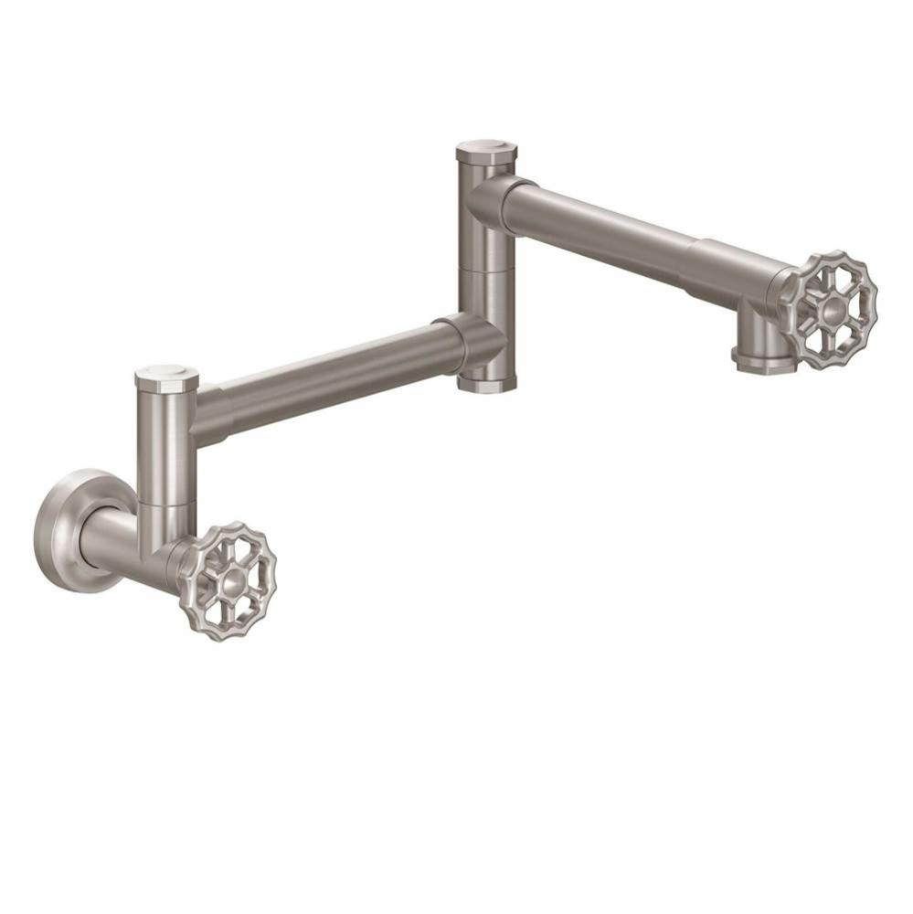 Industrial Dual Handle Wall Mount Pot Filler