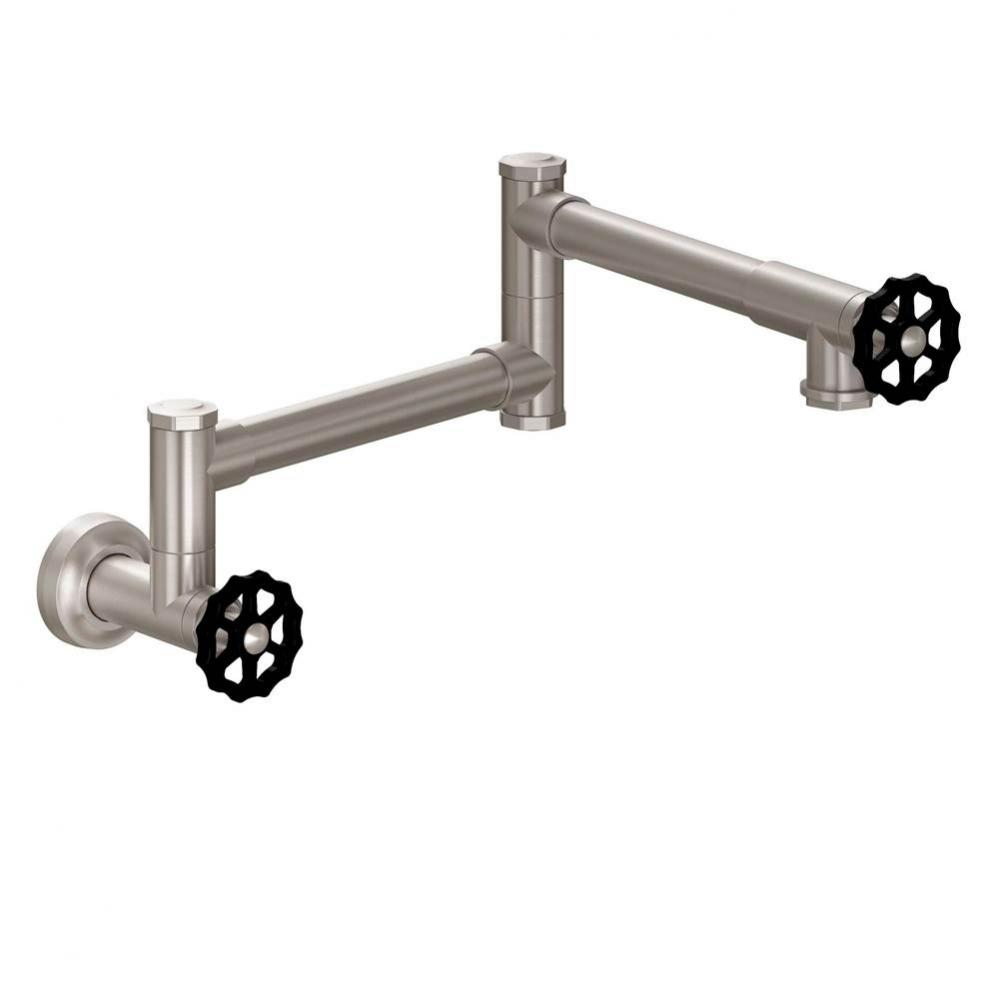 Industrial Dual Handle Wall Mount Pot Filler