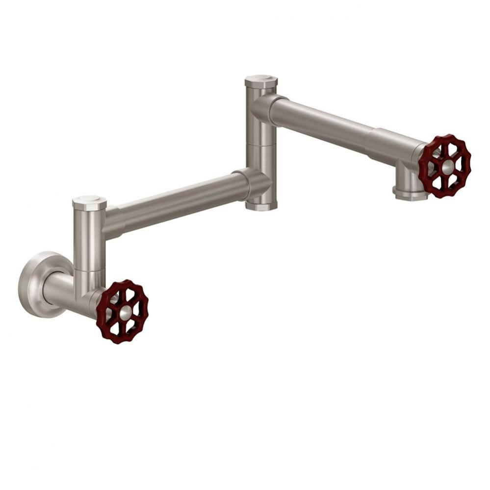 Industrial Dual Handle Wall Mount Pot Filler