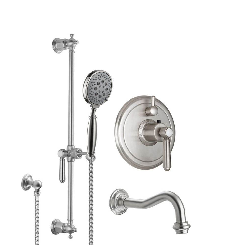 Montecito Styletherm 1/2'' Thermostatic Shower System with Hand Shower Slide Bar and Tub