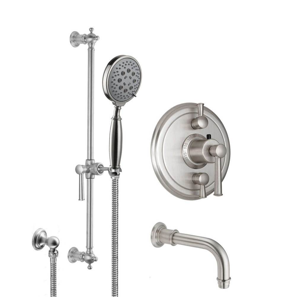 Miramar Styletherm 1/2'' Thermostatic Shower System with Hand Shower Slide Bar and Tub S