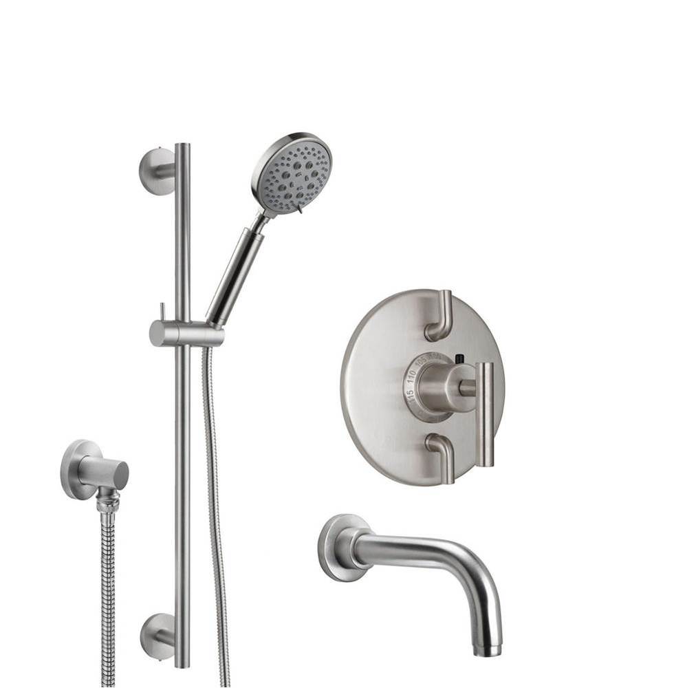 Tiburon Styletherm 1/2'' Thermostatic Shower System with Hand Shower Slide Bar and Tub S