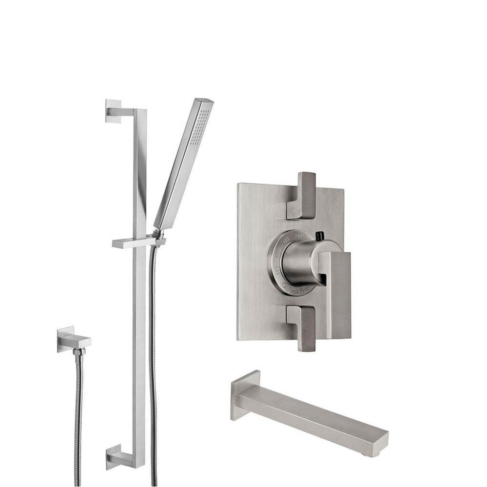 Morro Bay Styletherm 1/2'' Thermostatic Shower System with Hand Shower Slide Bar and Tub