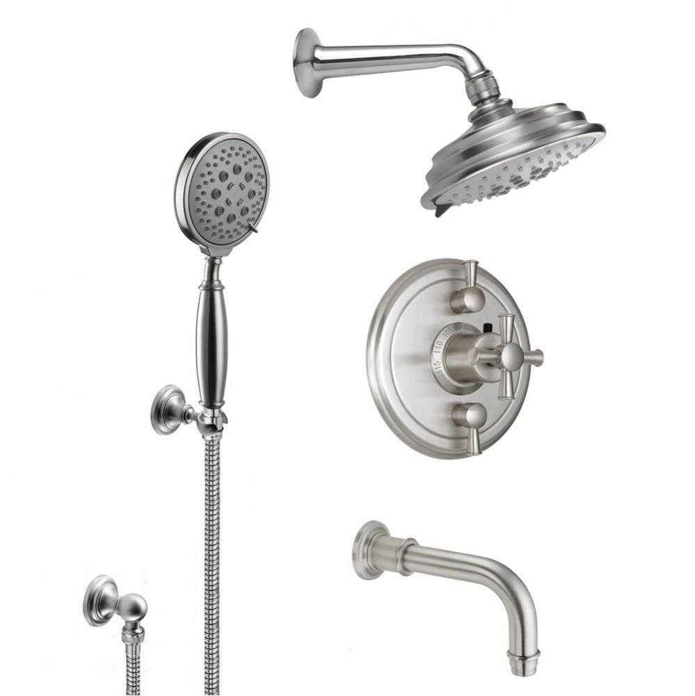 StyleTherm® 1/2'' Thermostatic Shower System with Handshower Hook and Tub Spout