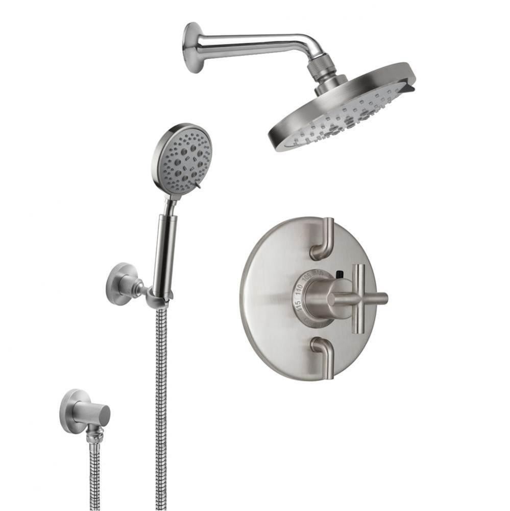 Tiburon Styletherm 1/2'' Thermostatic Shower System with Showerhead and Handshower on Ho