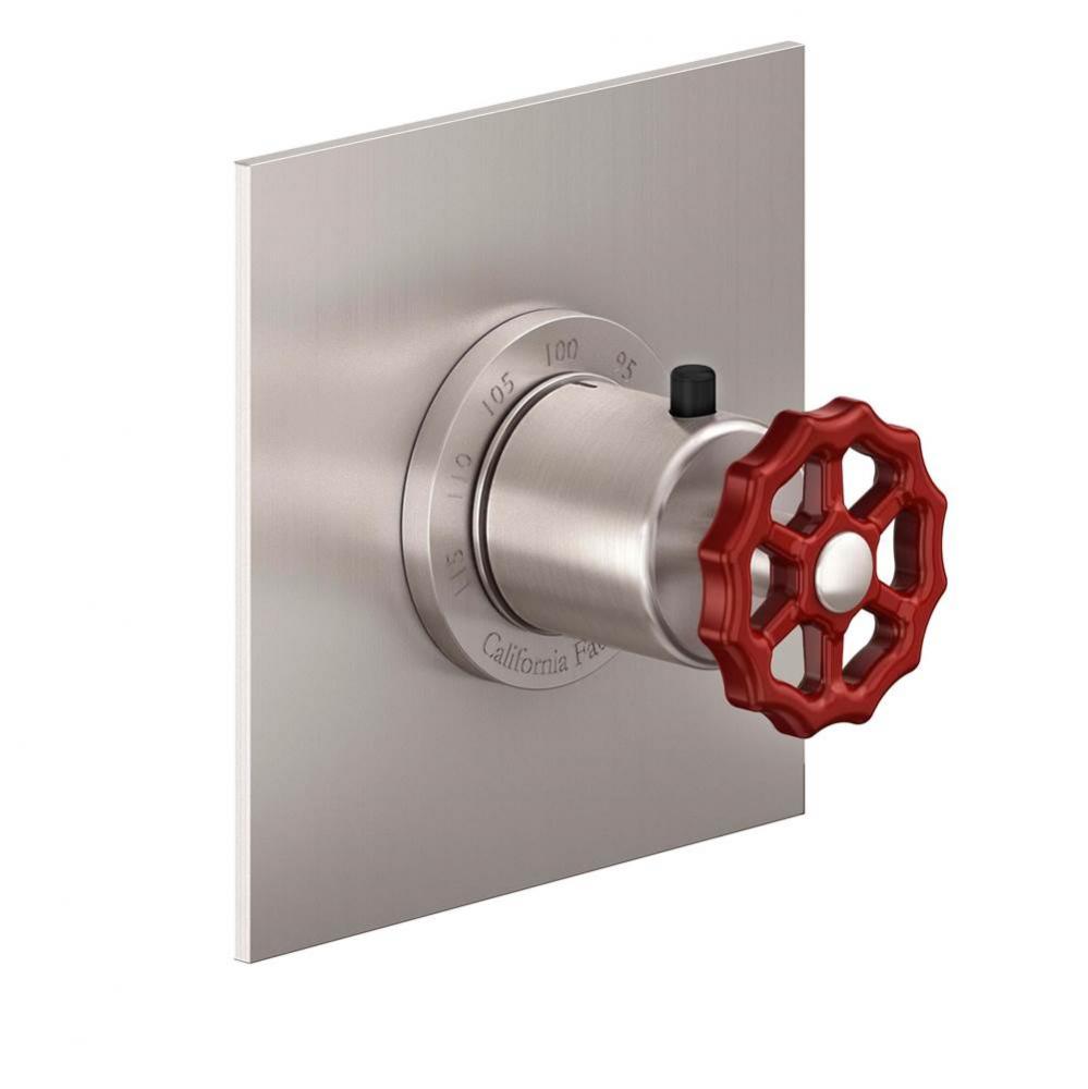 StyleTherm 3/4'' Thermostatic Trim Only with Red Wheel Handle