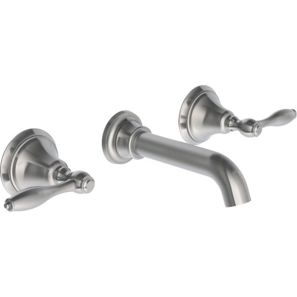 Two Handle Lavatory Wall Faucet Trim Only