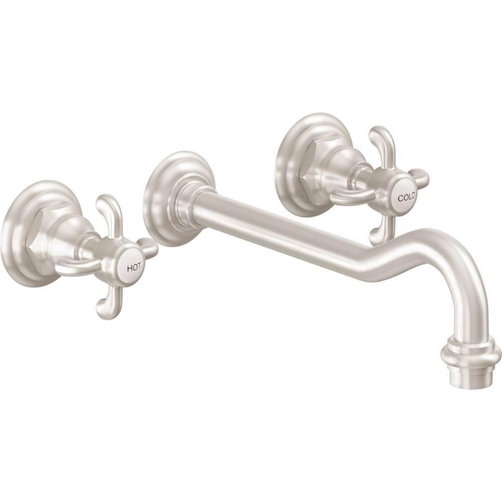Two Handle Lavatory Wall Faucet Trim Only