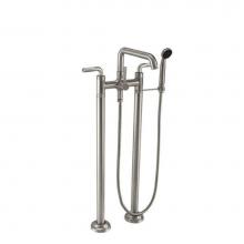 California Faucets 0903-80WR.18-MOB - Industrial Floor Mount Tub Filler