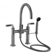 California Faucets 1008-80W.20-MOB - Industrial Deck Mount Tub Filler