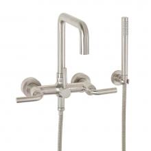 California Faucets 1206-52K.20-RBZ - Contemporary Wall Mount Tub Filler - Knurled Insert