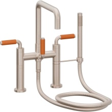 California Faucets 1208-41-OP.18-PC - Contemporary Deck Mount Tub Filler - Quad Spout