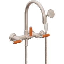 California Faucets 1306-60-OP.20-WHT - Traditional Wall Mount Tub Filler - Arc Spout