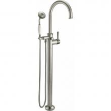 California Faucets 1311-33.18-PC - Traditional Single Hole Floor Mount Tub Filler - Arc Spout
